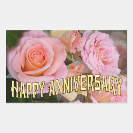 Roses pour mon amour ~ Stickers Merci (Devant)