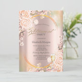 Roses Prosecco Bloemblaadjes Rose Goud Kaart (Staand voorkant)