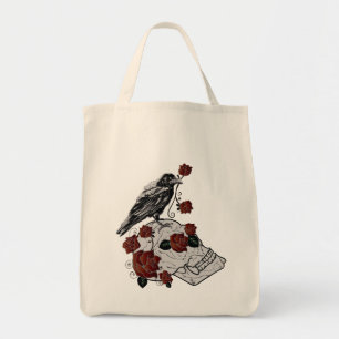 Roses, Ravens et sac d'épicerie Fourre-tout