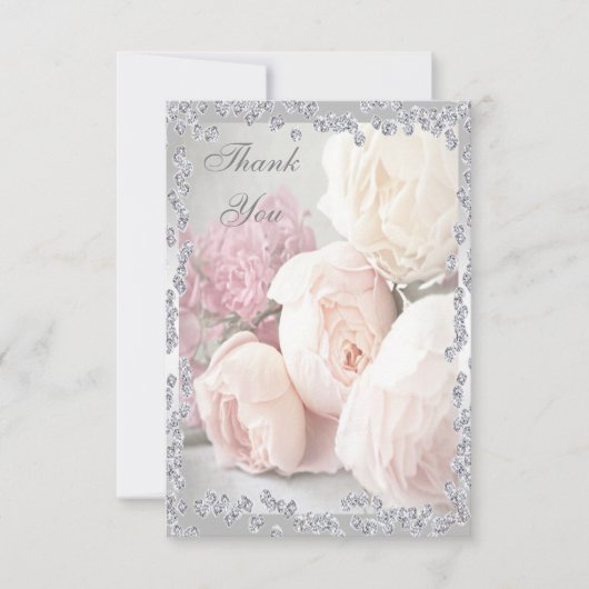 Roses romantiques et Merci de diamants (Devant)