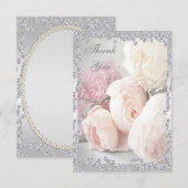 Roses romantiques et Merci de diamants (Devant / Derrière)