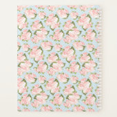 Roses rose chic - Pois bleu ciel et blanc (Dos)