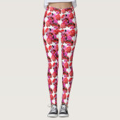 Roses, Rose Logo Rose Rouge, Legging Femme (Devant)
