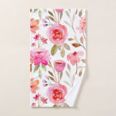 Roses rose pâle Floral Fille Motif (Serviette à main)