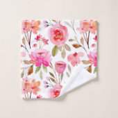 Roses rose pâle Floral Fille Motif (Gant de toilette)