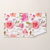 Roses rose pâle Floral Fille Motif (Serviette à main)