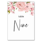 Roses rose vif Mariage floral Numéro de table (Par défaut)