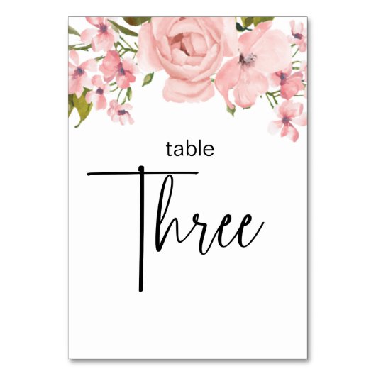 Roses rose vif Mariage floral Numéro de table (Par défaut)