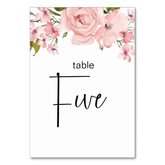 Roses rose vif Mariage floral Numéro de table (Par défaut)