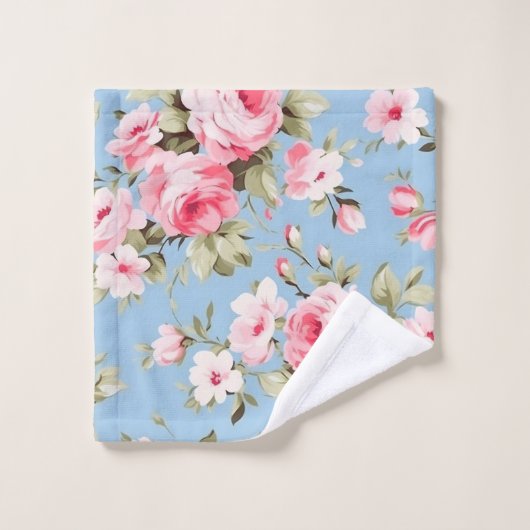 Roses roses anglaises vintages (Gant de toilette)