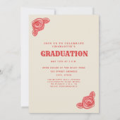 Roses roses Arch Photo Graduation Party Invitation (Dos)