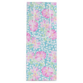 Roses roses blanches Papillons sur Bleu Vin Sac ca (Devant)