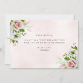 Roses Roses Clairs Serez-Vous Ma Carte D'Honneur (Dos)