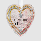 Roses roses |Diamants 21e anniversaire Keepsaké (devant)