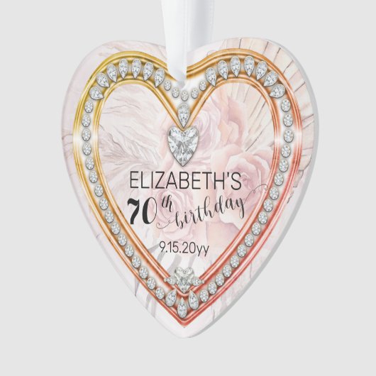 Roses roses |Diamants 70e anniversaire Keepsaké (devant)