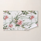 Roses roses élégantes et Feuilles sur Trellis (Serviette à main)