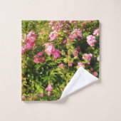 Roses roses en fleur (Gant de toilette)