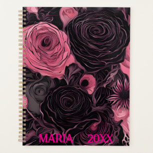 Roses roses et noirs
