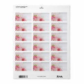 Roses roses - Étiquettes d'invitation d'adresse (1 (Feuille entière)