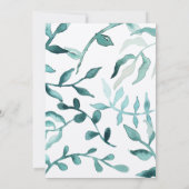 Roses roses, Eucalyptus Hiver Mariage Invitation (Dos)