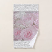 Roses roses mous et souffle du bébé (Serviette à main)