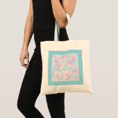 Roses roses, Papillons blancs, Sac fourre-tout Poi (Devant (produit))