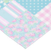 Roses roses, Papillons Faux Patchwork Nappe (Angle)
