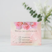 Roses roses parfaites Mariage RSVP et Menu (Debout devant)