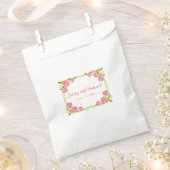 Roses roses Personalisées Mariage Sacs Favoriser (Coupé)