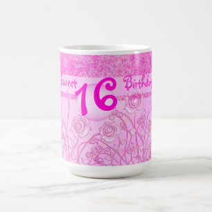 Roses roses pour la tasse du bonbon 16