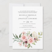 Roses roses romantiques (Style 2) Faire-part de ma (Devant)