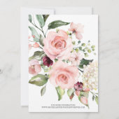 Roses roses romantiques (Style 2) Faire-part de ma (Dos)