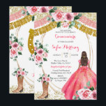Roses roses rose Invitation - Fille mexicaine blan<br><div class="desc">Invitation Roses Roses Roses Roses - Fille Mexicaine Blanche 15 Invitation Anniversaire Mis Quince Anos,  15e Anniversaire, </div>