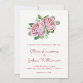 Roses roses roses Aquarelle Invitations de mariage (Devant)