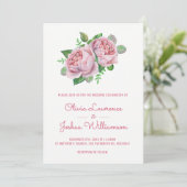 Roses roses roses Aquarelle Invitations de mariage (Debout devant)