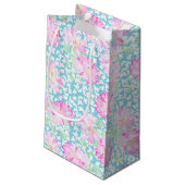 Roses Roses Roses Blancs, Bleu Petit Sac Cadeau (Dos Angle)