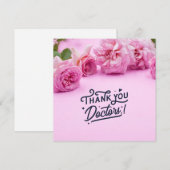 Roses roses roses Carte de remerciements pour Doct (Devant / Derrière)