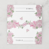 Roses roses roses - Cartes de place mariages (Extérieur déplié)