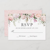 Roses roses roses d'été Floral Anniversaire RSVP (Devant / Derrière)