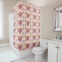 Roses roses roses et rideau de douche violet Chic