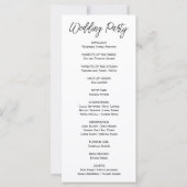 Roses roses roses et vert programme de mariage (Dos)