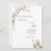 Roses roses roses Eucalyptus Faire-part de mariage (Devant)