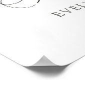 Roses roses roses feuillage Croix Baptême Affiche (Coin)