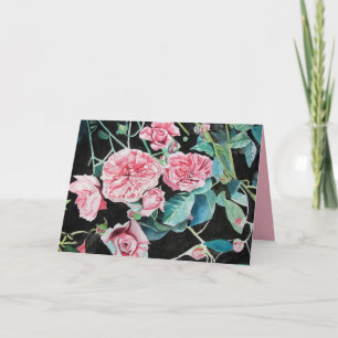 Roses roses Roses fleurs florales aquarelle Carte