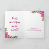 Roses roses roses Joyeuses Carte de Fête des Mères (Intérieur)