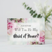 Roses roses roses Maid of Honor Carte de propositi (Debout devant)