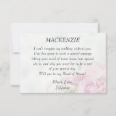Roses roses roses Maid of Honor Carte de propositi (Dos)