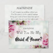 Roses roses roses Maid of Honor Carte de propositi (Devant / Derrière)