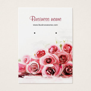 Roses roses roses Peinture Arrière - plan Earring