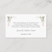 Roses roses Roses Roses Volage Baptême Merci Carte (Dos)